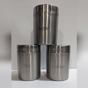 Set of 3 canister stainless steel
